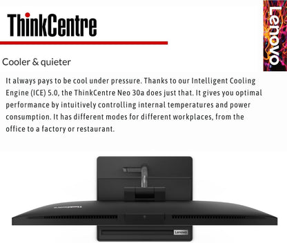 Thinkcentre All-In-One Business Computer, 23.8" FHD Display, 12Th Gen Intel 6-Core Processor, 16GB RAM, 512GB Pcie SSD, Wi-Fi, HDMI, Webcam, DVD-RW, Windows 11 Pro