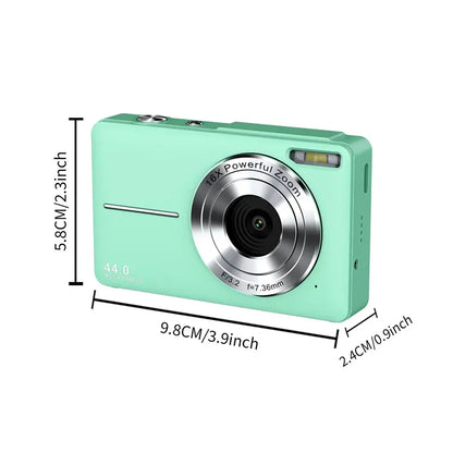 1080P 44MP Digital Camera, Summer Compact Mini Portable Digital Camera with 32G Memory Card, 16X Digital Zoom Vintage Camera, Point and Shoot Camera, Photography Entry-Level Camera Digital, Suitable for Teenage Students, Back to School Gifts, Mini Camera