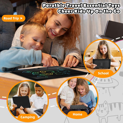 13 Inch LCD Writing Tablet for Kids, Rechargeable Doodle Board, Kid Drawing Pad Learning Toys Best Gift for Birthday Christmas 3 4 5 6 7 Year Old Girls Boys, Doodle Board for Toddlers (Black