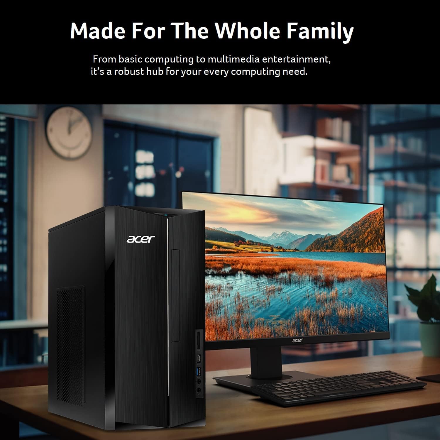 Aspire TC-1780-UA92 Desktop | 13Th Gen Intel Core I5-13400 Processor | 8GB 3200Mhz DDR4 | 512GB M.2 SSD | SD Card Reader | Intel Wi-Fi 6E AX211 | Windows 11 Home, Black