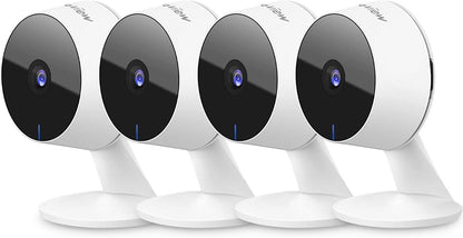 Security Cameras 4Pcs, Home Security Camera Indoor 1080P, Wi-Fi Cameras Wired for Pet, Motion Detection, Two-Way Audio, Night Vision, Phone App, Works with Alexa, Ios & Android & Web Access