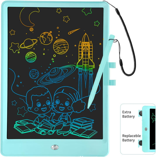 LCD Writing Tablet for Kids 10 Inch Colorful Toddler Doodle Board Drawing Tablet Reusable Electronic Drawing Pads Educational and Learning Toys for 3-8 Years Old Boy and Girls（Blue）