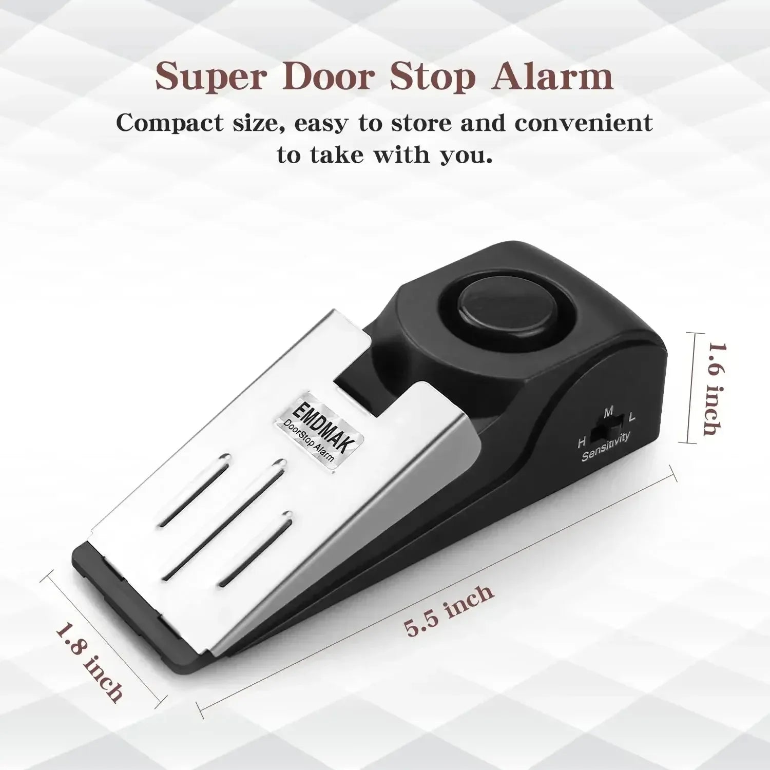 1~4 Pieces Portable Door Stopper, Home Door Stop, Anti-Wolf, Anti-Theft Alarm Hotel Anti-Theft Safety Door Stop for Living Alone