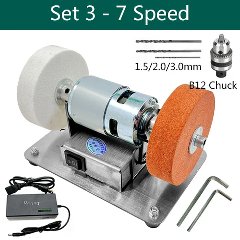 110V/220V Small Grinding Machine 100W Table Grinding Coarse and Fine Double Grinding Wheels Household Electric Grinding Polishin