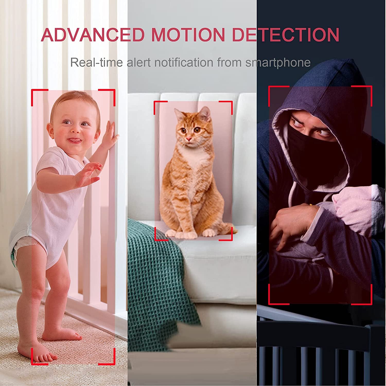 Security Cameras 4Pcs, Home Security Camera Indoor 1080P, Wi-Fi Cameras Wired for Pet, Motion Detection, Two-Way Audio, Night Vision, Phone App, Works with Alexa, Ios & Android & Web Access